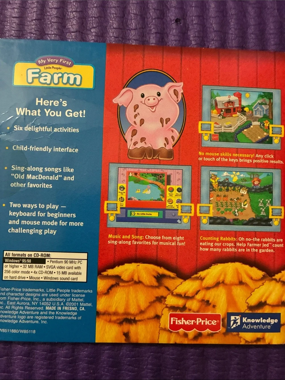 Vintage Fisher-Price Little People Farm CD- Rom